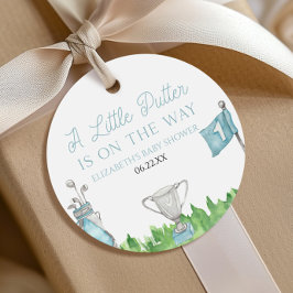 Étiquettes Cadeau Un Baby shower De Golf Un Peu Bleu