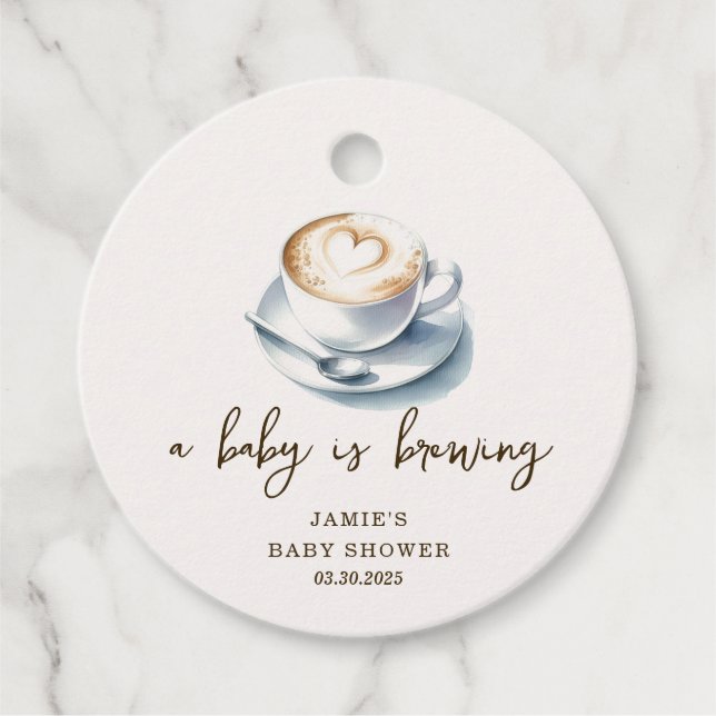 Étiquettes Cadeau Un bébé brasse du Baby shower (Devant)