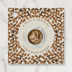 Étiquettes Cadeau Un bébé brasse du café Baby shower Favoriser Tags