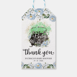 Étiquettes-cadeau Un bébé brasse du Merci de Baby shower d'Halloween