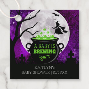 Étiquettes Cadeau Un bébé brasse un Baby shower d'Halloween