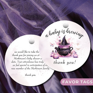 Étiquettes Cadeau Un bébé brasse un Baby shower d'Halloween