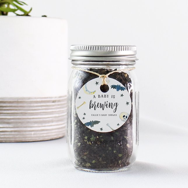 Étiquettes Cadeau Un Bébé est en train de brasser | Baby shower d'Ha (Créateur téléchargé)