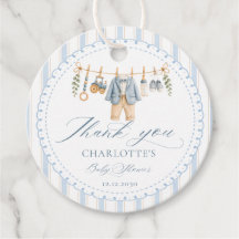Un bébé garçon mignon Vêtements Baby Shower Merci