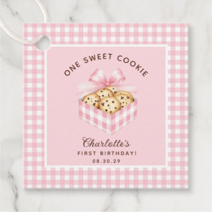 Étiquettes Cadeau Un biscuit intelligent Filles premier anniversaire