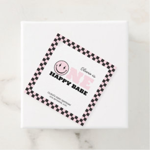 Étiquettes Cadeau Un bon bébé filles rose 1er anniversaire