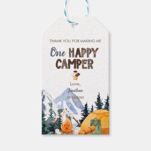 Étiquettes-cadeau Un Camper Heureux   Camping Anniversaire