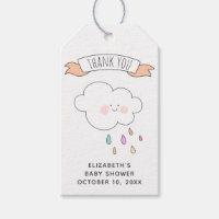 Un drôle de nuage pluvieux. Baby shower merci