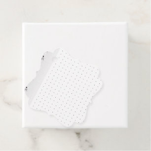 Étiquettes Cadeau Un ensemble complexe de design floral noir et blan