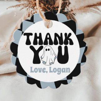 Étiquettes Cadeau Un garçon Boo heureux merci