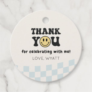 Étiquettes Cadeau Un joyeux Mec Smiley 1er Anniversaire