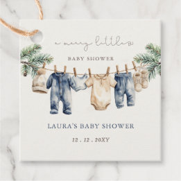 Étiquettes Cadeau Un joyeux petit Baby shower de Noël garçon douche