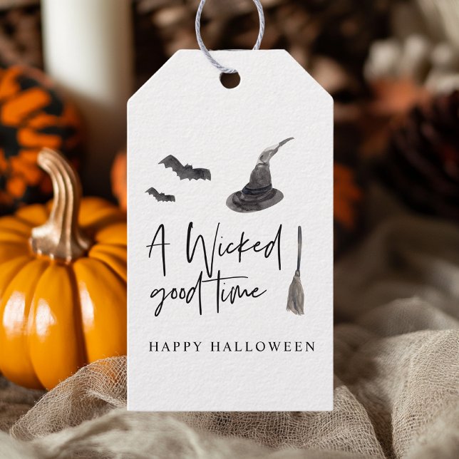 Étiquettes-cadeau Un mauvais moment | Bonne Halloween (Créateur téléchargé)