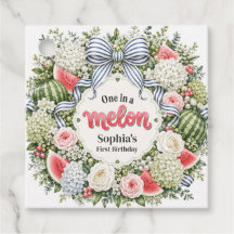Un melon pour une naissance Fleur pastel pour un p