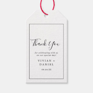 Étiquettes-cadeau Un Merci minimaliste favorable