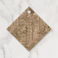 Un motif floral vintage avec desi marron complexe