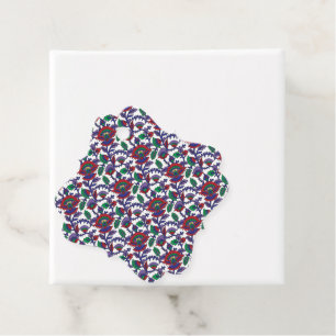 Étiquettes Cadeau Un motif symétrique et transparent avec répétition