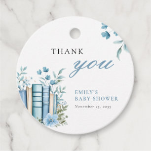 Étiquettes Cadeau Un nouveau Baby shower bleu chapitre