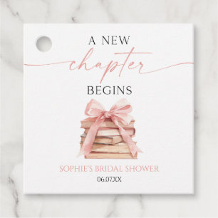 Étiquettes Cadeau Un nouveau chapitre commence Pink Bow Books Enterr