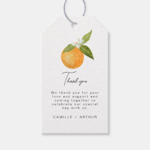 Étiquettes-cadeau Un petit Baby shower Cutie Oranges