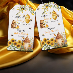 Étiquettes-cadeau Un petit Baby shower d'abeilles au miel