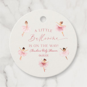 Étiquettes Cadeau Un petit Baby shower de ballet rose Ballerina