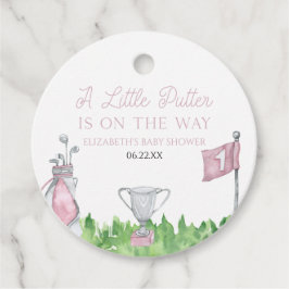Étiquettes Cadeau Un Petit Baby shower De Golf Rose Putter