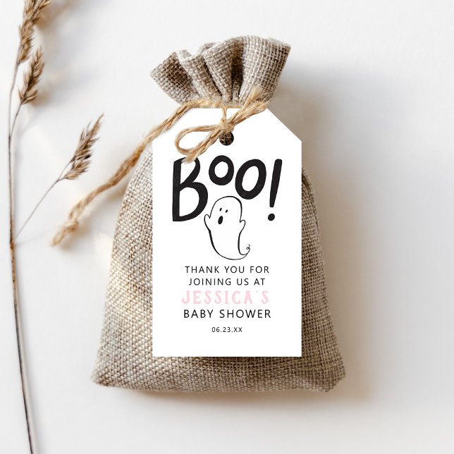 Étiquettes-cadeau Un Petit Baby shower Rose Boo Privilégié (Créateur téléchargé)