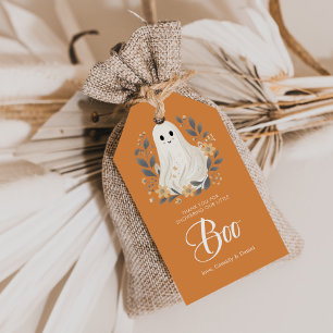 Étiquettes-cadeau Un petit fantôme d'Halloween Baby shower Merci