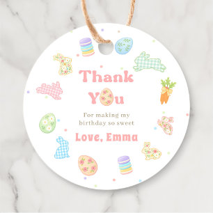 Étiquettes Cadeau Un petit lapin fête son premier anniversaire paste