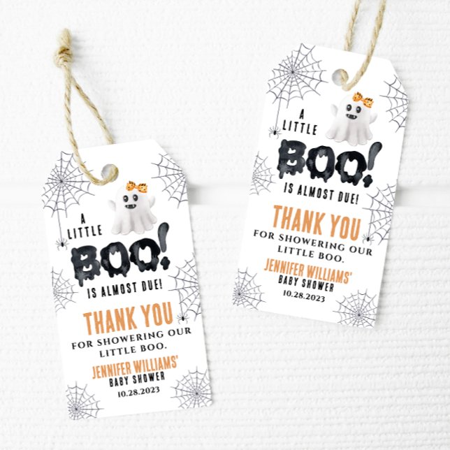 Étiquettes-cadeau Un petit livre est presque attendu Halloween merci (Créateur téléchargé)