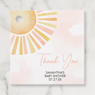 Étiquettes Cadeau Un petit rayon de soleil Baby shower Carré