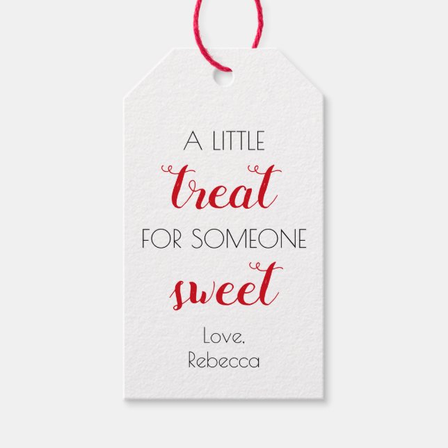 Étiquettes-cadeau Un petit régal pour la Saint-Valentin sucrée (Devant)