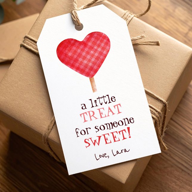 Étiquettes-cadeau Un petit régal pour quelqu'un de sucré Valentine (Créateur téléchargé)