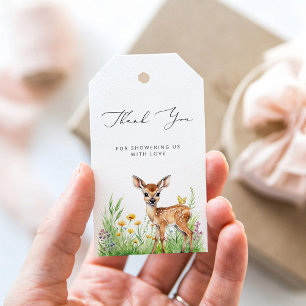 Étiquettes-cadeau Un sauvage sur le chemin Cher Baby shower Merci