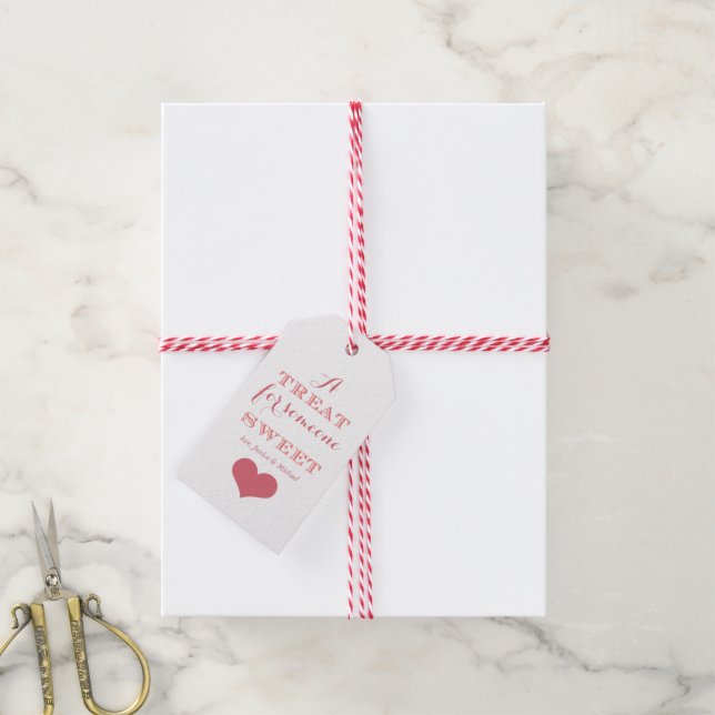 Étiquettes-cadeau Un traitement pour quelqu'un de sucré (Avec de la ficelle)