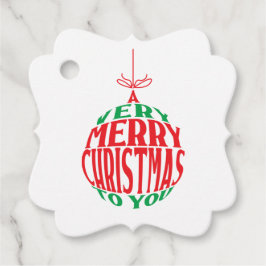 Étiquettes Cadeau Un très joyeux Noël à votre ornement
