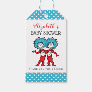 Étiquettes-cadeau Une chose deux   Twins Baby shower Favoriser