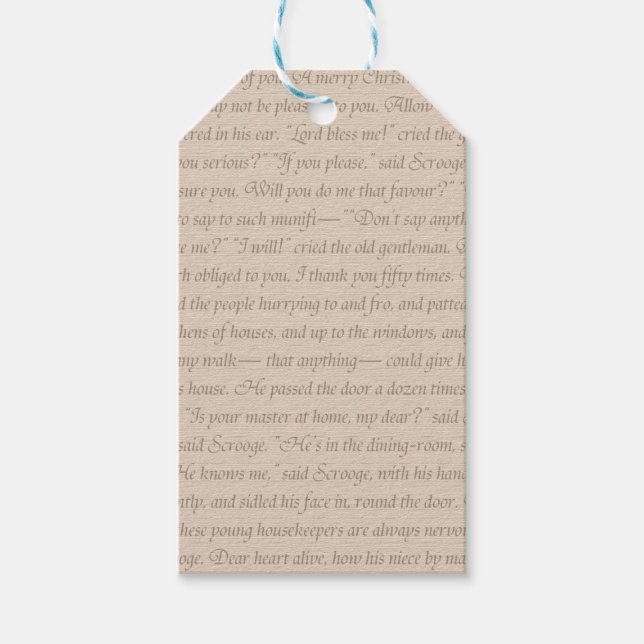 Étiquettes-cadeau Une citation de Noël Carol (Devant)