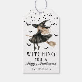 Étiquettes-cadeau Une Heureuse Sorcière Halloween