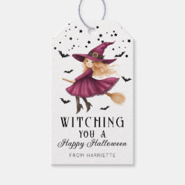 Étiquettes-cadeau Une Heureuse Sorcière Halloween