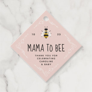 Étiquettes Cadeau Une maman rustique rose au Baby shower