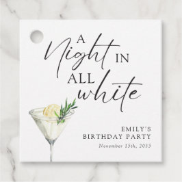 Étiquettes Cadeau Une nuit dans tout Anniversaire Blanc