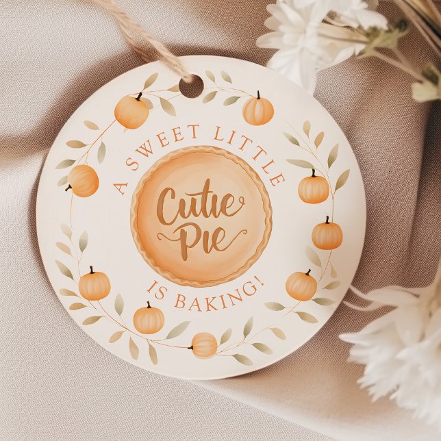 Étiquettes Cadeau Une Petite Cutie Pie | Baby shower (Créateur téléchargé)