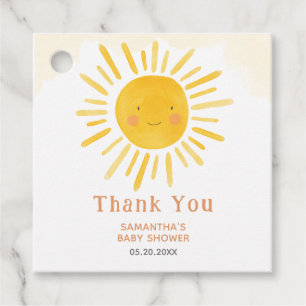 Étiquettes Cadeau Une Petite Rayon de Soleil Baby Shower