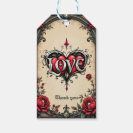 Étiquettes-cadeau Une romance gothique. Un style gothique orné, 