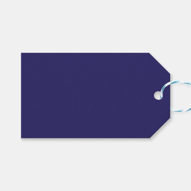 Étiquettes-cadeau Une toile de fond bleue profonde accentuée par une (Devant (Horizontal))