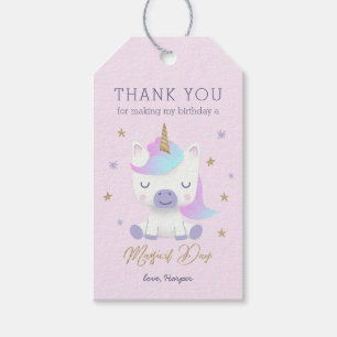 Étiquettes-cadeau Unicorn Anniversaire Merci Favoriser