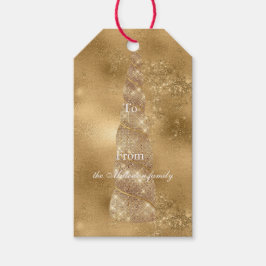Étiquettes-cadeau Unicorne d'or