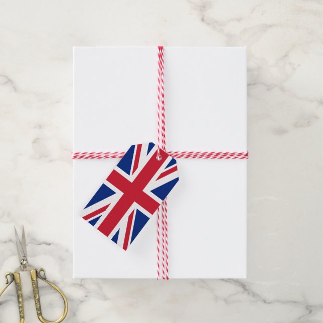Étiquettes-cadeau Union Jack (Avec de la ficelle)